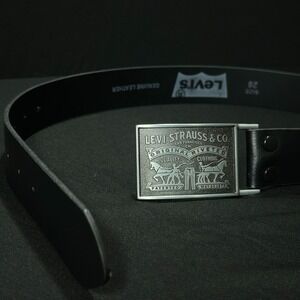 Levi's Men's Leather Belt Size 28 | Black Casual Classic Buckle‎ Jeans Dress